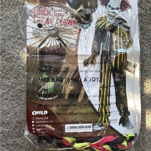 Spirit Trick or Treat Clown Costume - Black, Yellow, Red